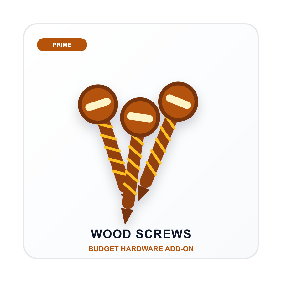Wood Screws 1 inch (12-pack)